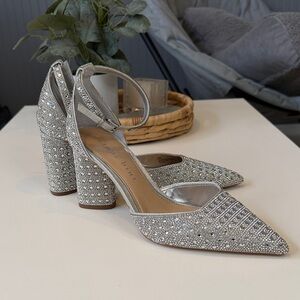 Gianni Bini Silver Embellished Heels